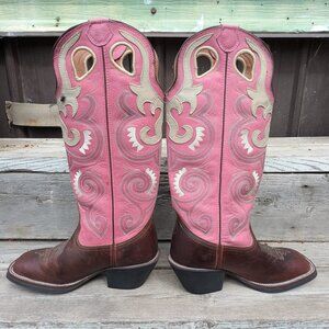 New: Tony Lama Buckaroo 3R Madeira Pink Bella Western Boots